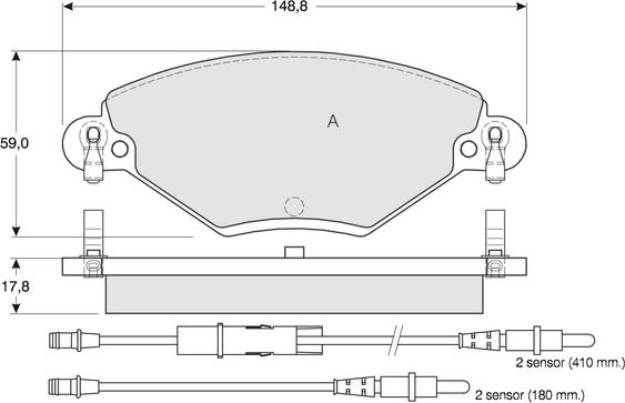 Procodis France PF1331 - Тормозные колодки, дисковые, комплект autospares.lv