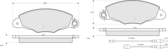 Procodis France PF1337 - Тормозные колодки, дисковые, комплект autospares.lv