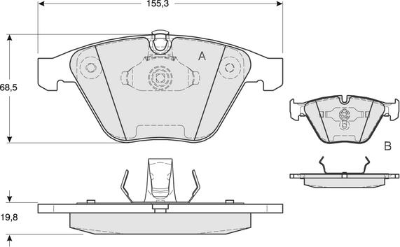 Procodis France PF1325 - Тормозные колодки, дисковые, комплект autospares.lv