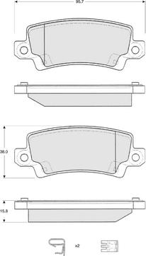 Procodis France PF1375 - Тормозные колодки, дисковые, комплект autospares.lv