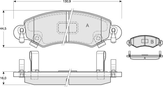 Procodis France PF1296 - Тормозные колодки, дисковые, комплект autospares.lv