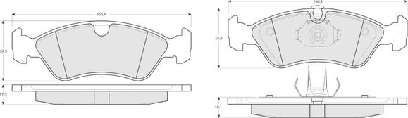 Procodis France PF1298 - Тормозные колодки, дисковые, комплект autospares.lv