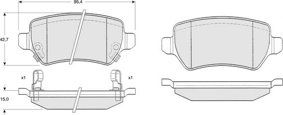 Procodis France PF1297 - Тормозные колодки, дисковые, комплект autospares.lv