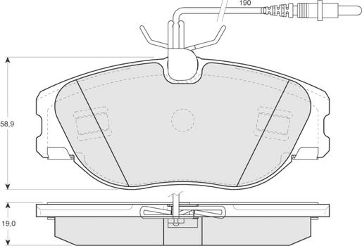 Procodis France PF12442 - Тормозные колодки, дисковые, комплект autospares.lv