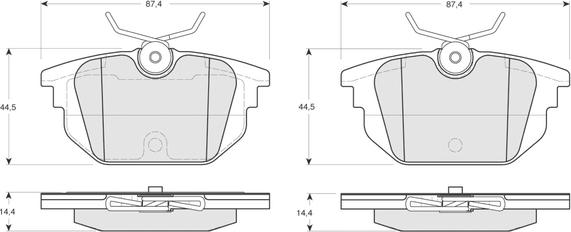 Procodis France PF1243 - Тормозные колодки, дисковые, комплект autospares.lv