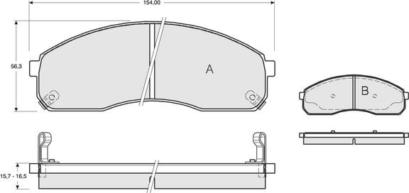 Procodis France PF1242 - Тормозные колодки, дисковые, комплект autospares.lv