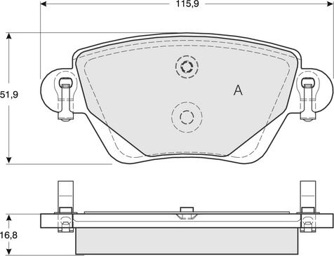 Procodis France PF1259 - Тормозные колодки, дисковые, комплект autospares.lv