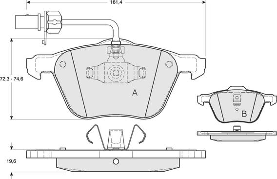 Procodis France PF1256 - Тормозные колодки, дисковые, комплект autospares.lv