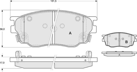 Procodis France PF1257 - Тормозные колодки, дисковые, комплект autospares.lv