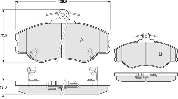 Procodis France PF1266 - Тормозные колодки, дисковые, комплект autospares.lv