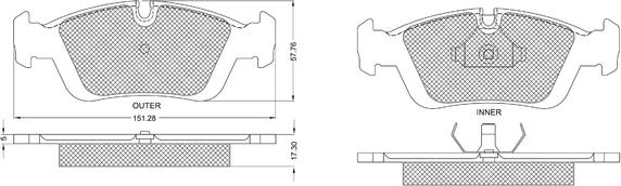 Procodis France PF1205 - Тормозные колодки, дисковые, комплект autospares.lv