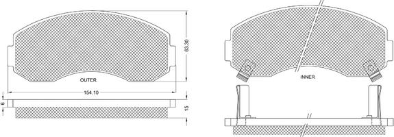 Procodis France PF1208 - Тормозные колодки, дисковые, комплект autospares.lv