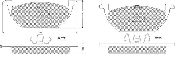 Procodis France PF1210 - Тормозные колодки, дисковые, комплект autospares.lv