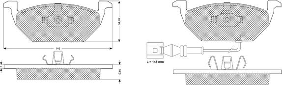 Procodis France PF1211 - Тормозные колодки, дисковые, комплект autospares.lv