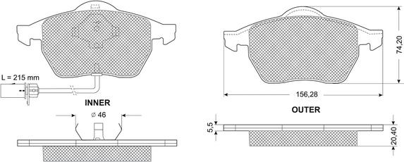 Procodis France PF1213 - Тормозные колодки, дисковые, комплект autospares.lv