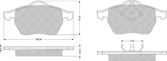 Procodis France PF1212 - Тормозные колодки, дисковые, комплект autospares.lv