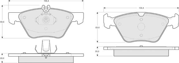 Procodis France PF1282 - Тормозные колодки, дисковые, комплект autospares.lv