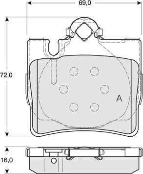 Procodis France PF1287 - Тормозные колодки, дисковые, комплект autospares.lv