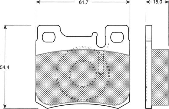 Procodis France PF1230 - Тормозные колодки, дисковые, комплект autospares.lv