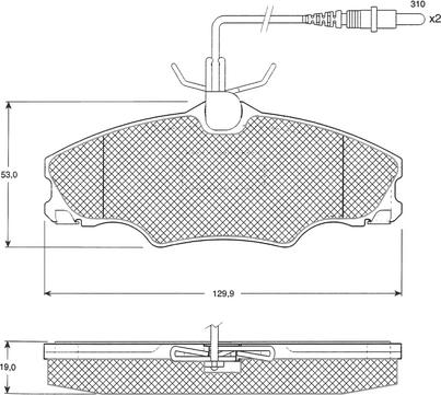 Procodis France PF1231 - Тормозные колодки, дисковые, комплект autospares.lv