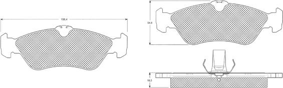 Procodis France PF1232 - Тормозные колодки, дисковые, комплект autospares.lv