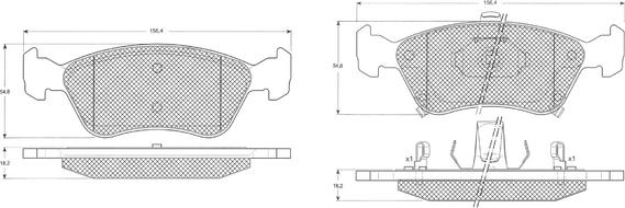 Procodis France PF1224 - Тормозные колодки, дисковые, комплект autospares.lv