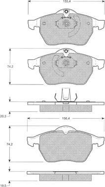 Procodis France PF1225 - Тормозные колодки, дисковые, комплект autospares.lv