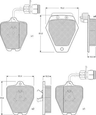 Procodis France PF1226 - Тормозные колодки, дисковые, комплект autospares.lv