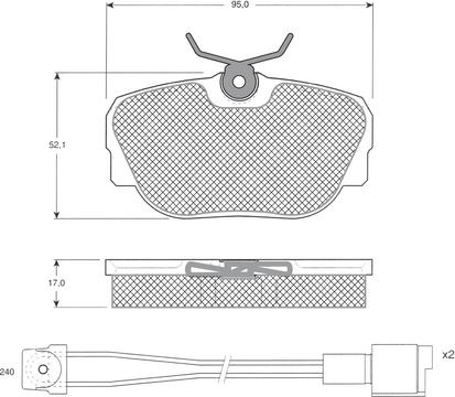 Procodis France PF12201 - Тормозные колодки, дисковые, комплект autospares.lv