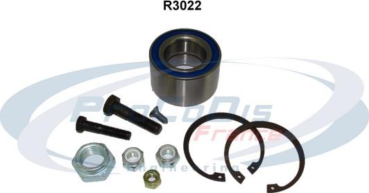 Procodis France R3022 - Подшипник ступицы колеса, комплект autospares.lv