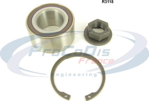 Procodis France R3118 - Подшипник ступицы колеса, комплект autospares.lv