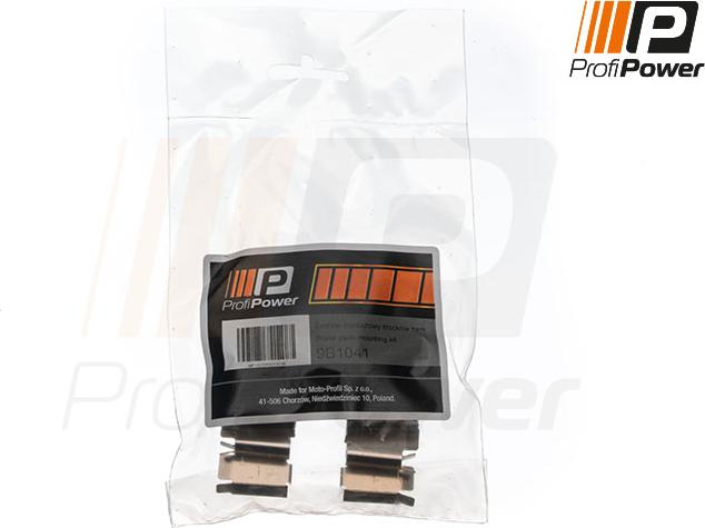 ProfiPower 9B1041 - Комплектующие для колодок дискового тормоза autospares.lv