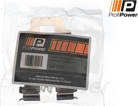 ProfiPower 9B1055 - Комплектующие для колодок дискового тормоза autospares.lv