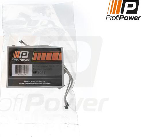 ProfiPower 9B1051 - Комплектующие для колодок дискового тормоза autospares.lv