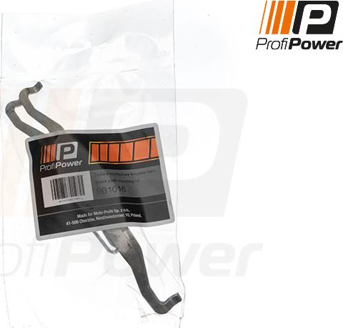 ProfiPower 9B1016 - Комплектующие для колодок дискового тормоза autospares.lv