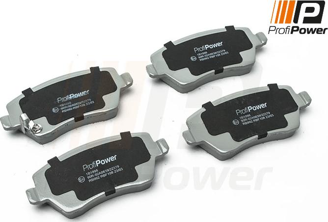 ProfiPower 1B1098 - Тормозные колодки, дисковые, комплект autospares.lv
