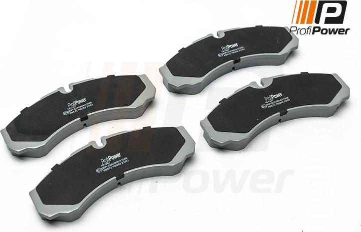 ProfiPower 1B1047 - Тормозные колодки, дисковые, комплект autospares.lv