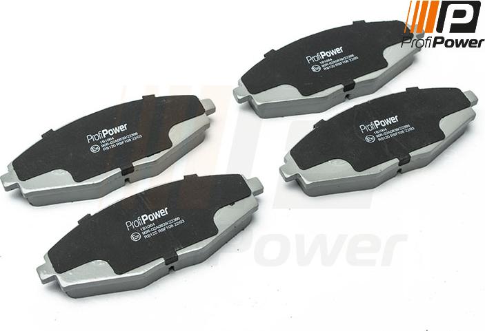 ProfiPower 1B1064 - Тормозные колодки, дисковые, комплект autospares.lv