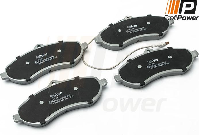 ProfiPower 1B1061 - Тормозные колодки, дисковые, комплект autospares.lv