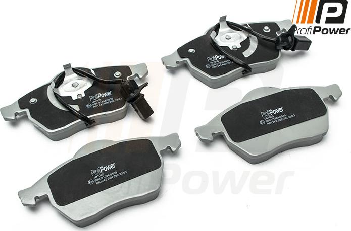 ProfiPower 1B1005 - Тормозные колодки, дисковые, комплект autospares.lv