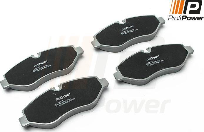 ProfiPower 1B1018 - Тормозные колодки, дисковые, комплект autospares.lv