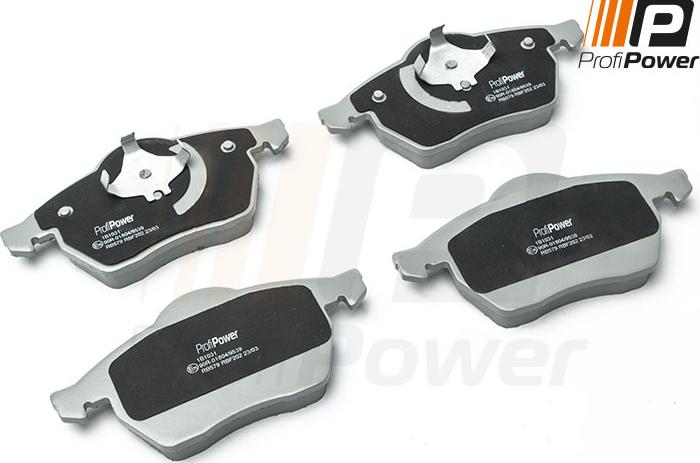 ProfiPower 1B1031 - Тормозные колодки, дисковые, комплект autospares.lv