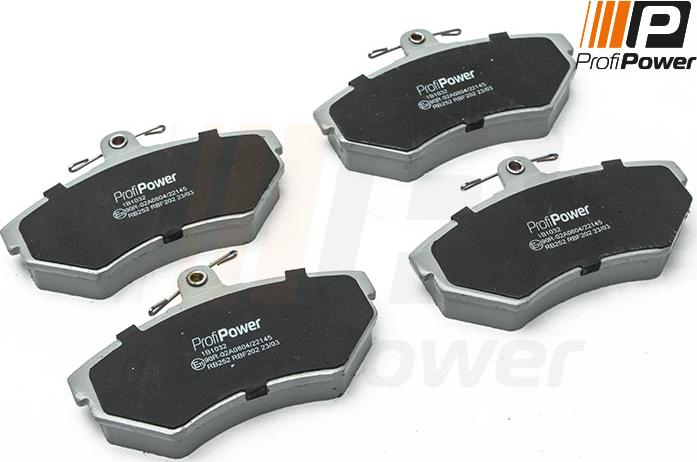 ProfiPower 1B1032 - Тормозные колодки, дисковые, комплект autospares.lv