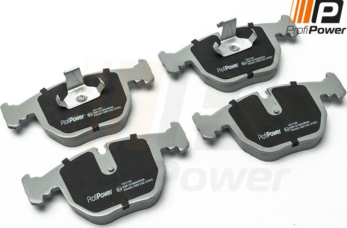 ProfiPower 1B1149 - Тормозные колодки, дисковые, комплект autospares.lv