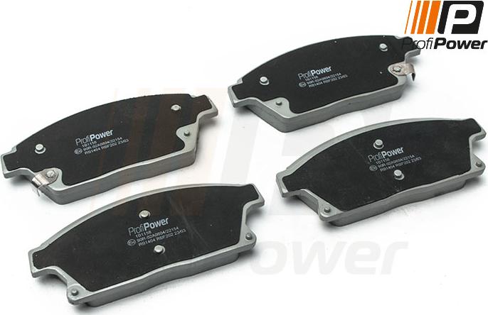 ProfiPower 1B1158 - Тормозные колодки, дисковые, комплект autospares.lv