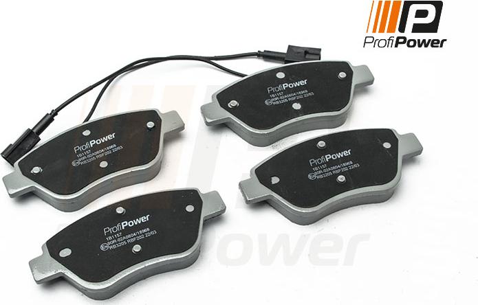 ProfiPower 1B1157 - Тормозные колодки, дисковые, комплект autospares.lv