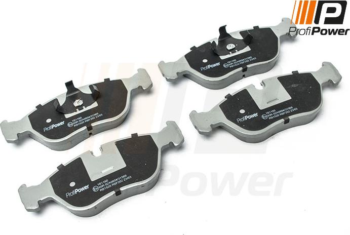 ProfiPower 1B1160 - Тормозные колодки, дисковые, комплект autospares.lv