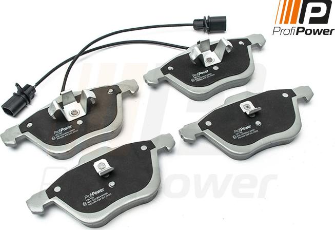 ProfiPower 1B1185 - Тормозные колодки, дисковые, комплект autospares.lv