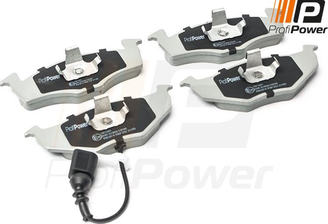 ProfiPower 1B1201 - Тормозные колодки, дисковые, комплект autospares.lv