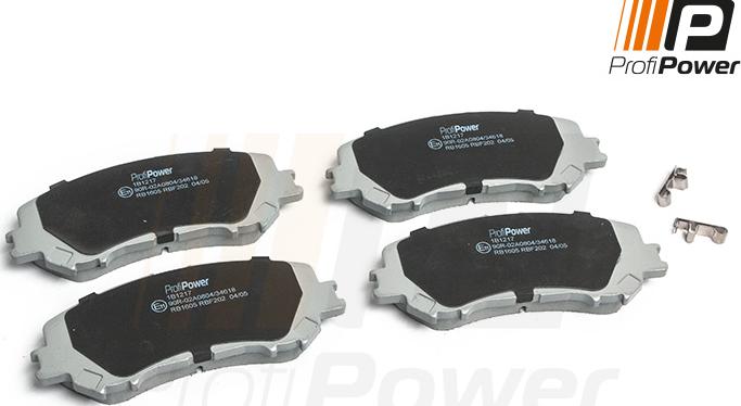 ProfiPower 1B1217 - Тормозные колодки, дисковые, комплект autospares.lv